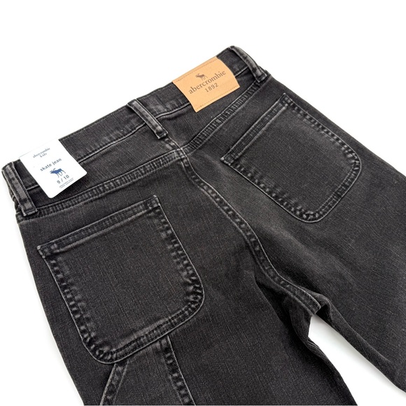 NWT Abercrombie Kids Black Dropped Crotch Skate Jeans 9/10 - Picture 11 of 16